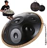 Handpan In D Minor 9 Notes 440Hz 22 Inches Meditative Instrument, Handpan Instrument Handpan Drum For Adults, Sounds Clean Clear EtherealBlack,440HZ