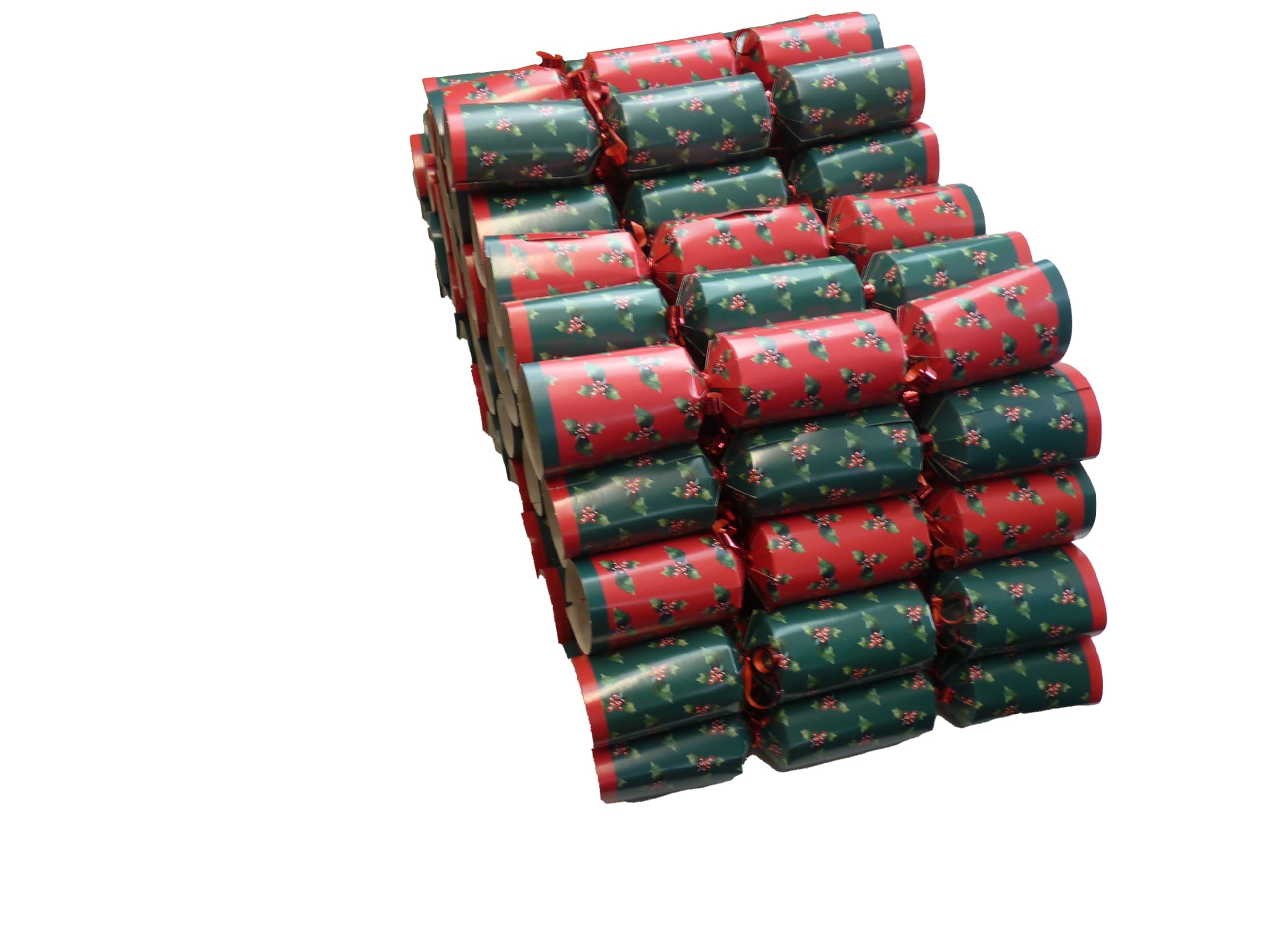 Thompson Cooper Ltd - 50 Holly 10" Christmas Crackers Catering New Year Party Bulk Xmas school
