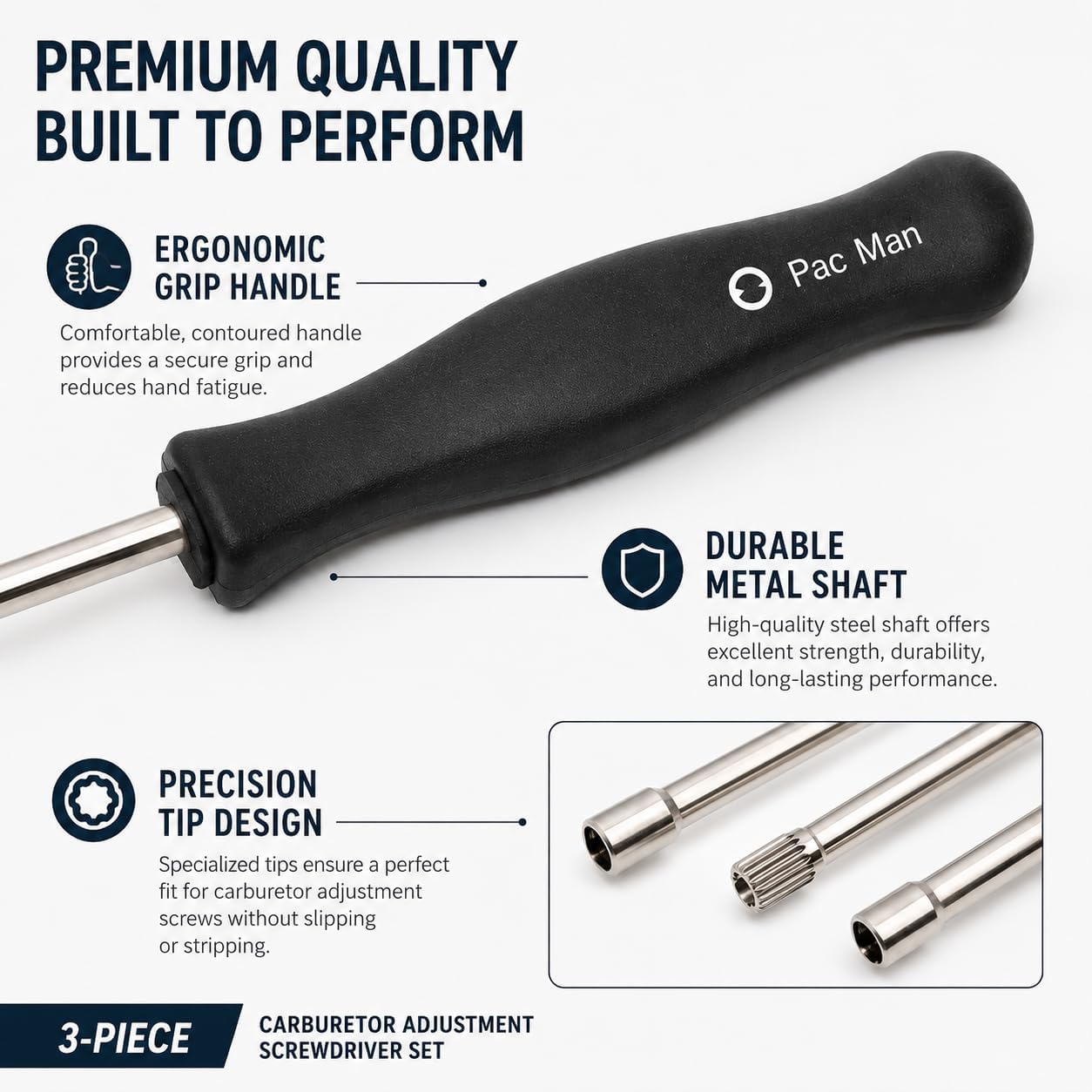 3pcs Carburetor Adjustment Tool Kit - Essential Screwdriver Set for 2 Cycle photo 5