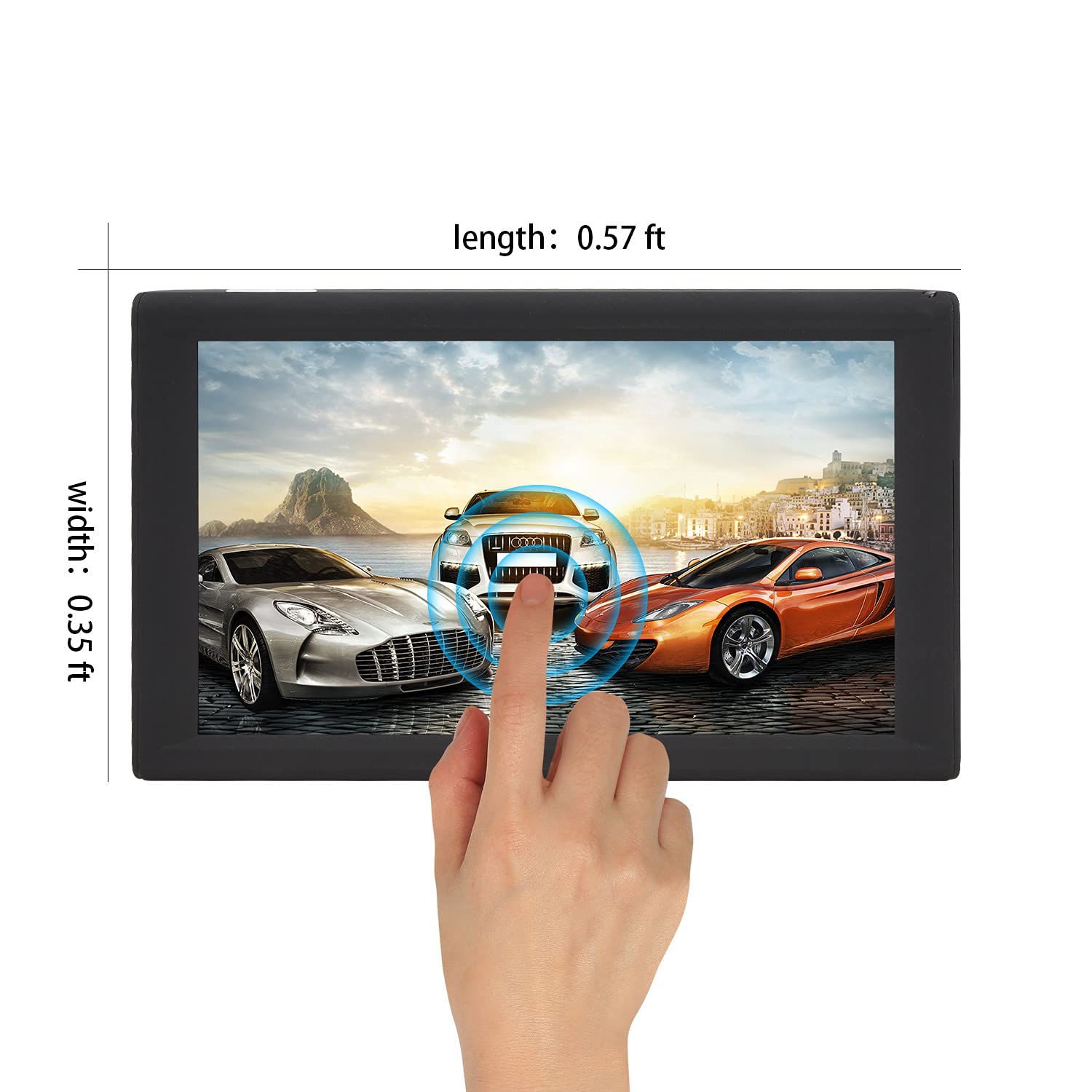 GPS navigatieapparaat voor auto, vrachtwagen, 2023 - Lehwey 7 inch navigatie voor auto, Europa UK 52 kaarten, levenslange gratis kaartupdate, flitswaarschuwing, rijstrookassistent POI