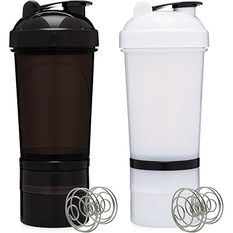 [2 Pack] 20 oz Shaker Bottle