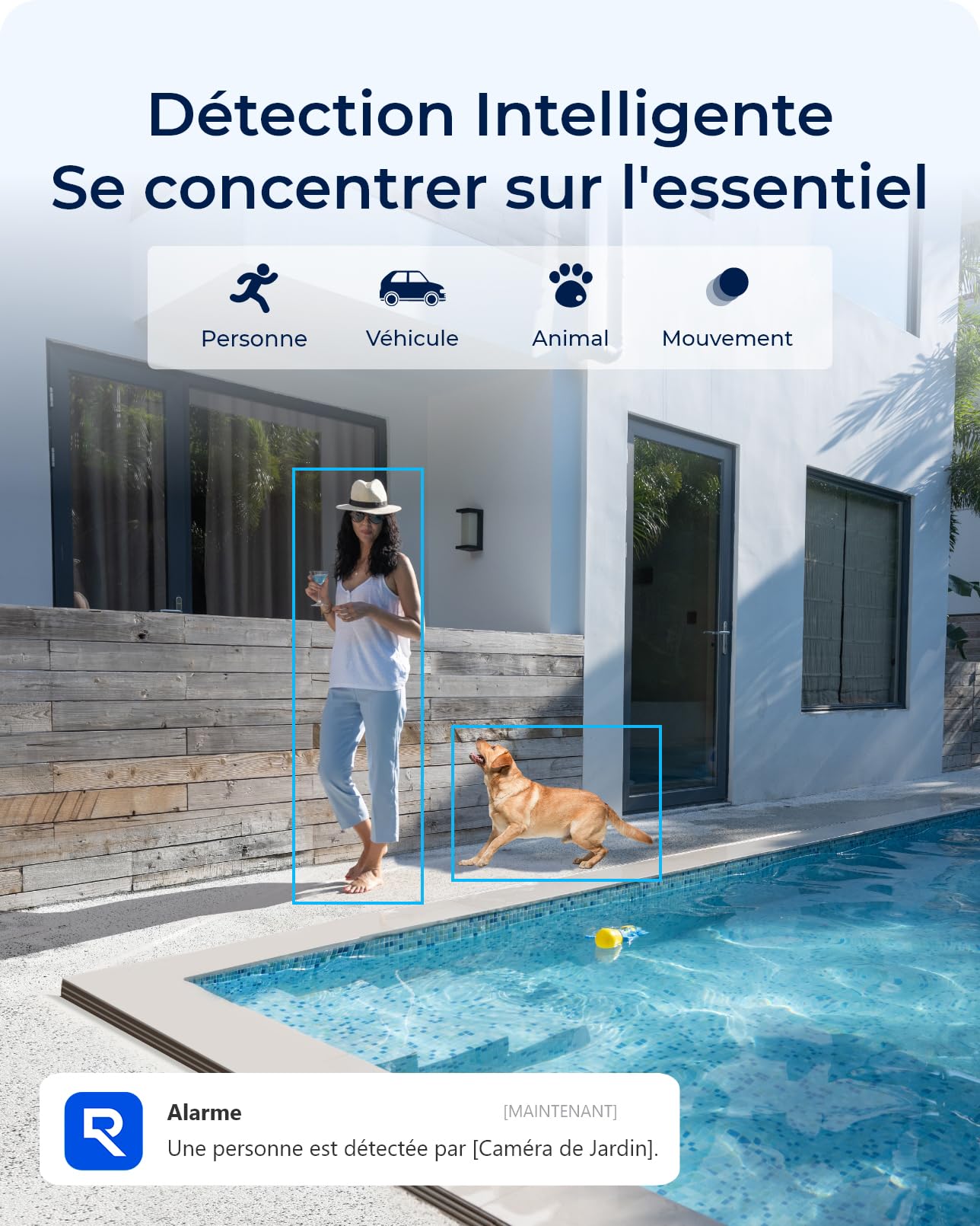 Reolink 4K Camera Exterieur Solaire, Vision Nuit Couleur, Argus Eco Ultra | Détection Intelligente sans Frais d'Abonnement, Wi-Fi 2.4/5GHz, Audio Bidirectionnel, Panneau Solaire Inclus