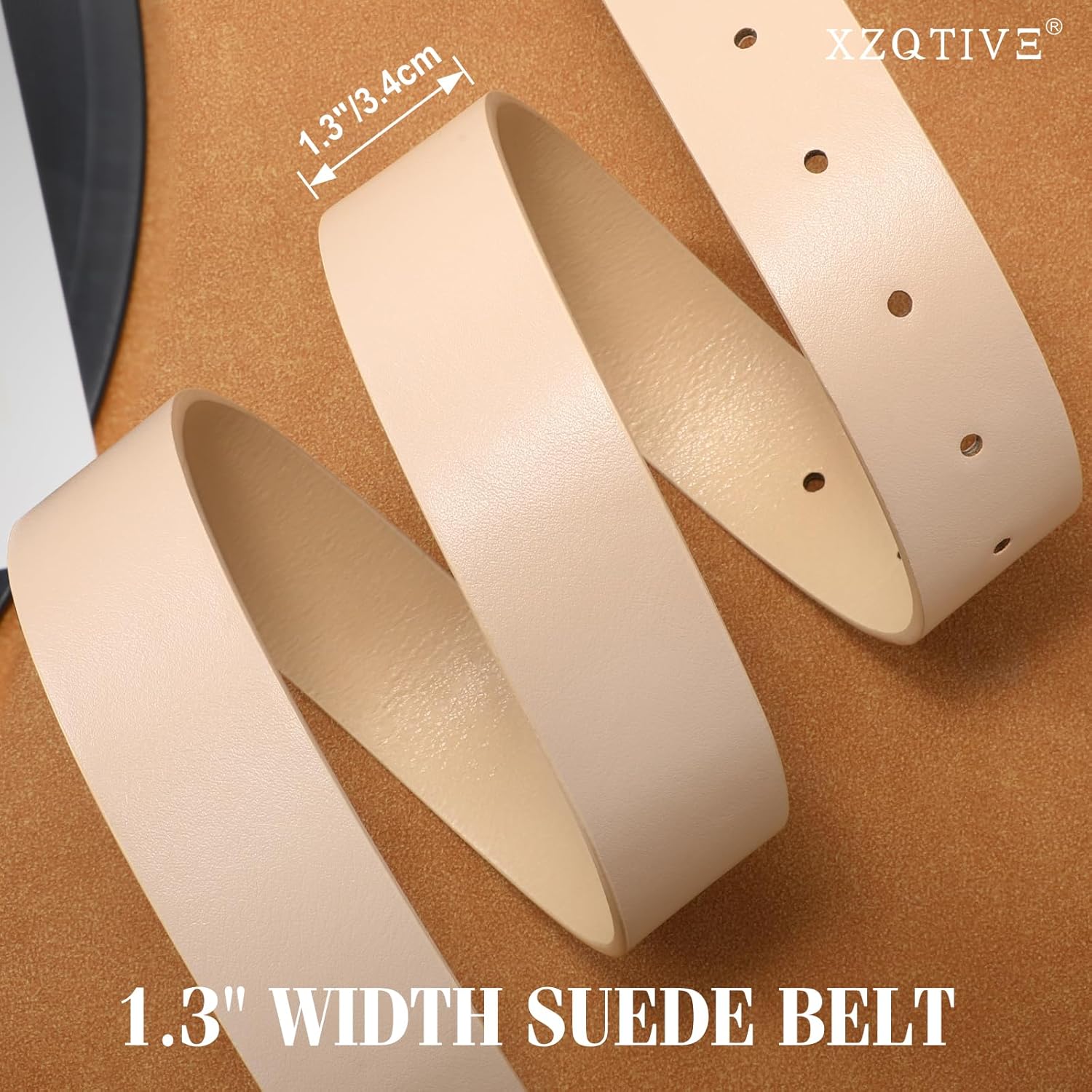 XZQTIVE Women’s Leather Belts for Jeans Pants Dresses Fashion Ladies Black Belt with Square Buckle - Image 5