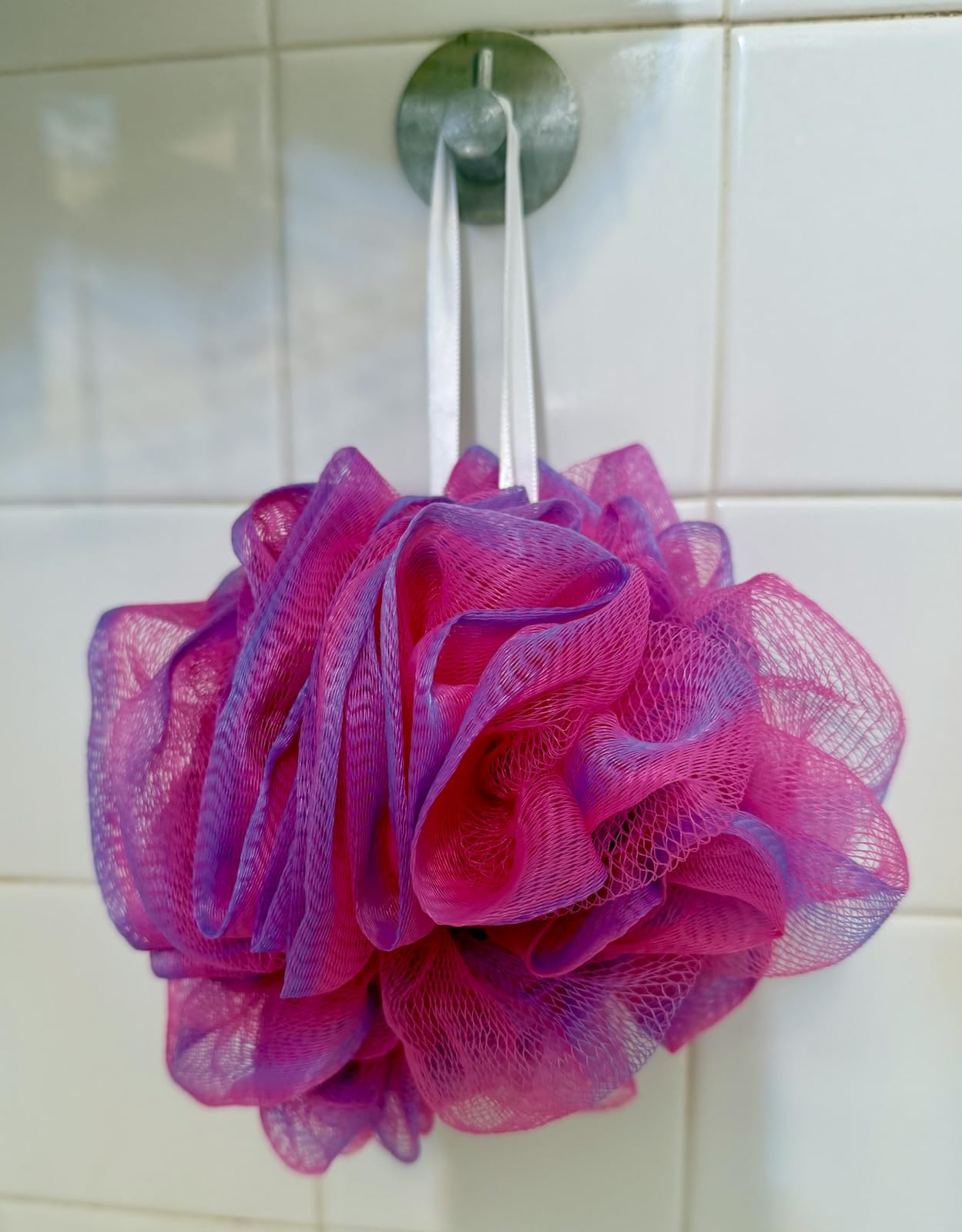 BTYMS 75g/Pc Large Loofahs Shower Sponge, Exfoliating Body Scrubber Shower Scrunchies Mesh Pouf Bath Sponges - Pack of 6