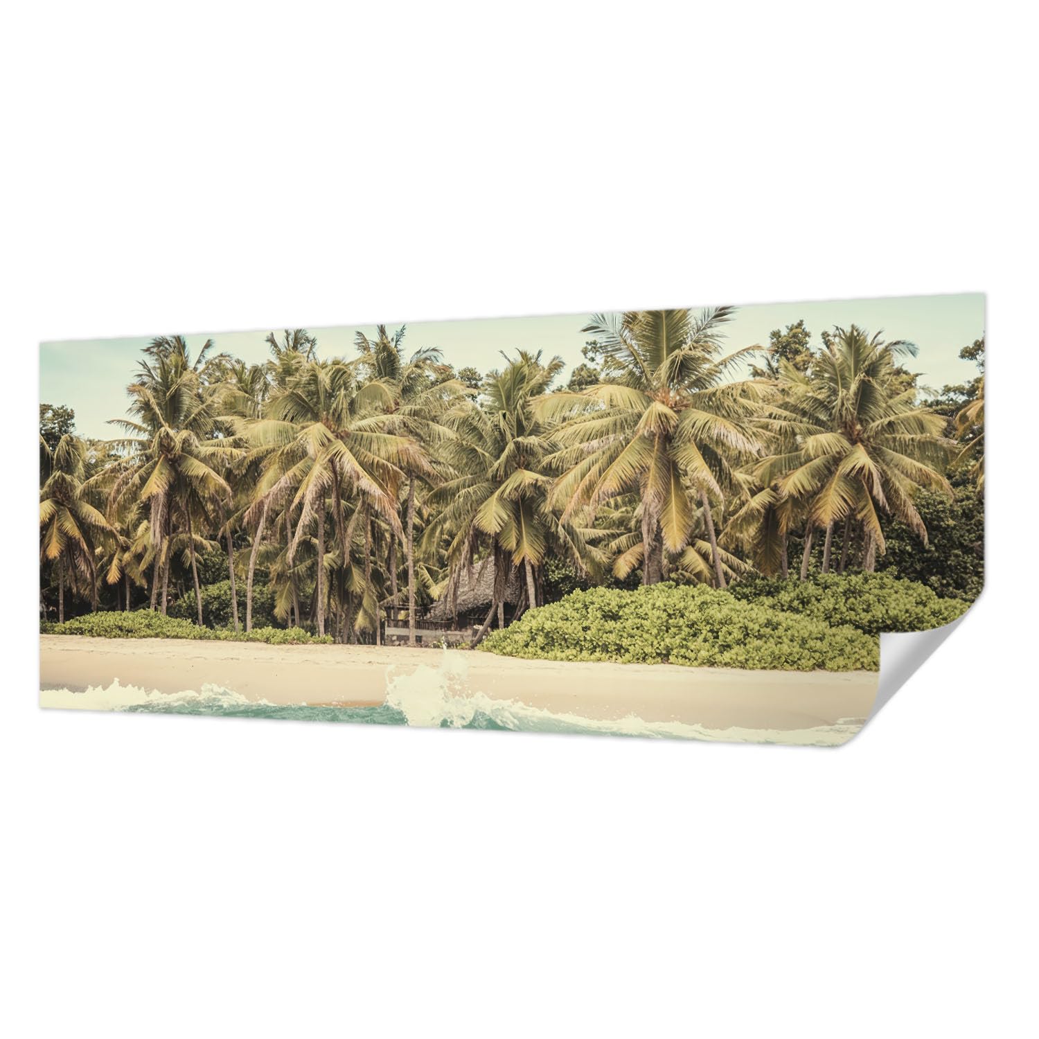 Revêtement mural autocollant pour chambre ambiance plage tropicale zen