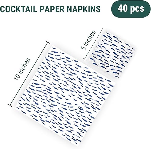 Miniatura 24 de Servilletas florales azules BLUE HYDRANGEA Servilletas de papel de cóctel 40 piezas, servilletas florales, servilletas de hortensia, servilletas