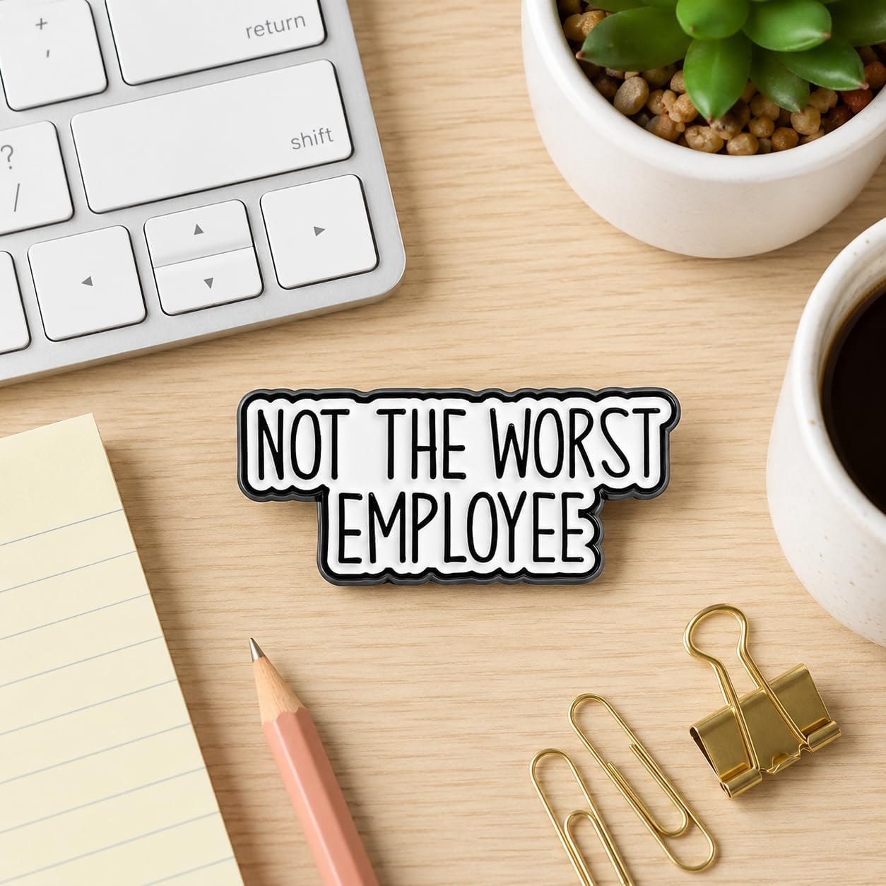 Emotional Support Coworker Pin, Funny Office Humor Enamel Lapel Pin Please Do Not Pet Colleague Brooch for Hat Backpack Jacket Gift image 5