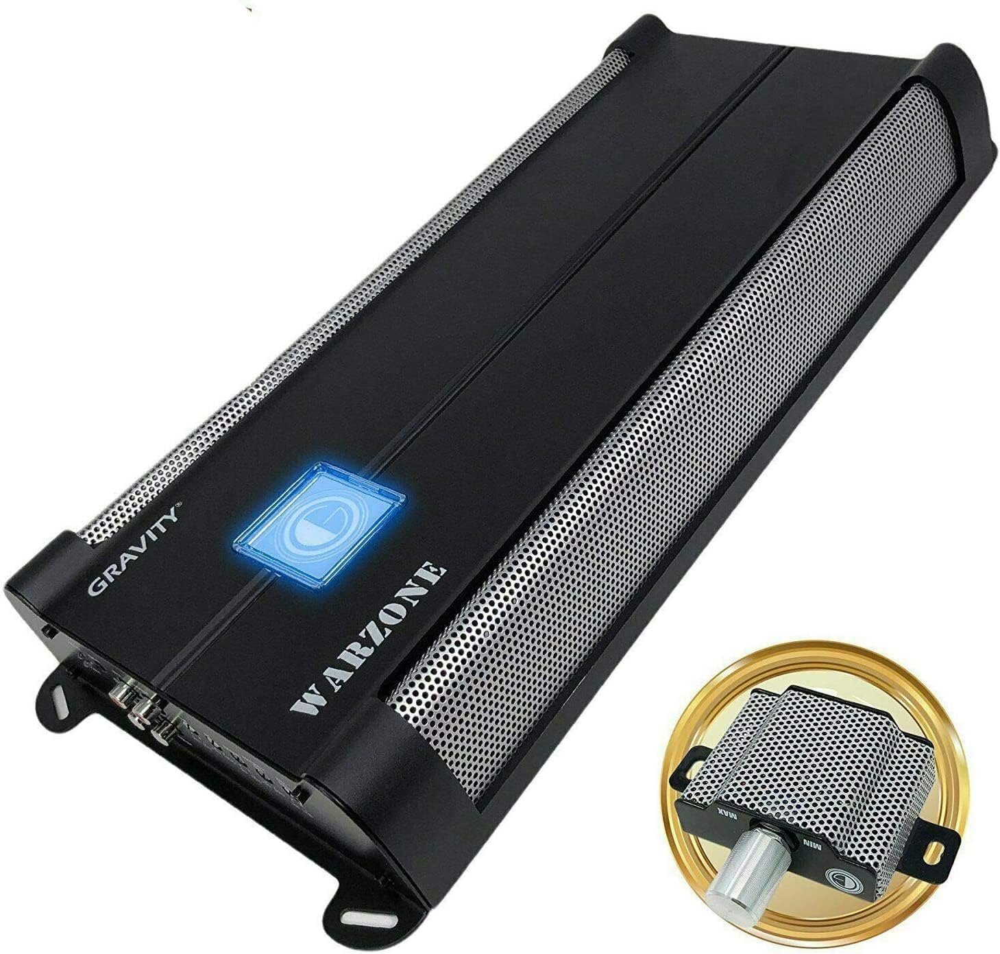 Gravity 4000.1D Class D Car Audio Amplifier – 1800 Watts True RMS @ 1 Ohm Max Power at 4000W, 1/2/4 Ohm Stable, Digital, Monoblock, Mosfet Power Supply, Great for Subwoofers