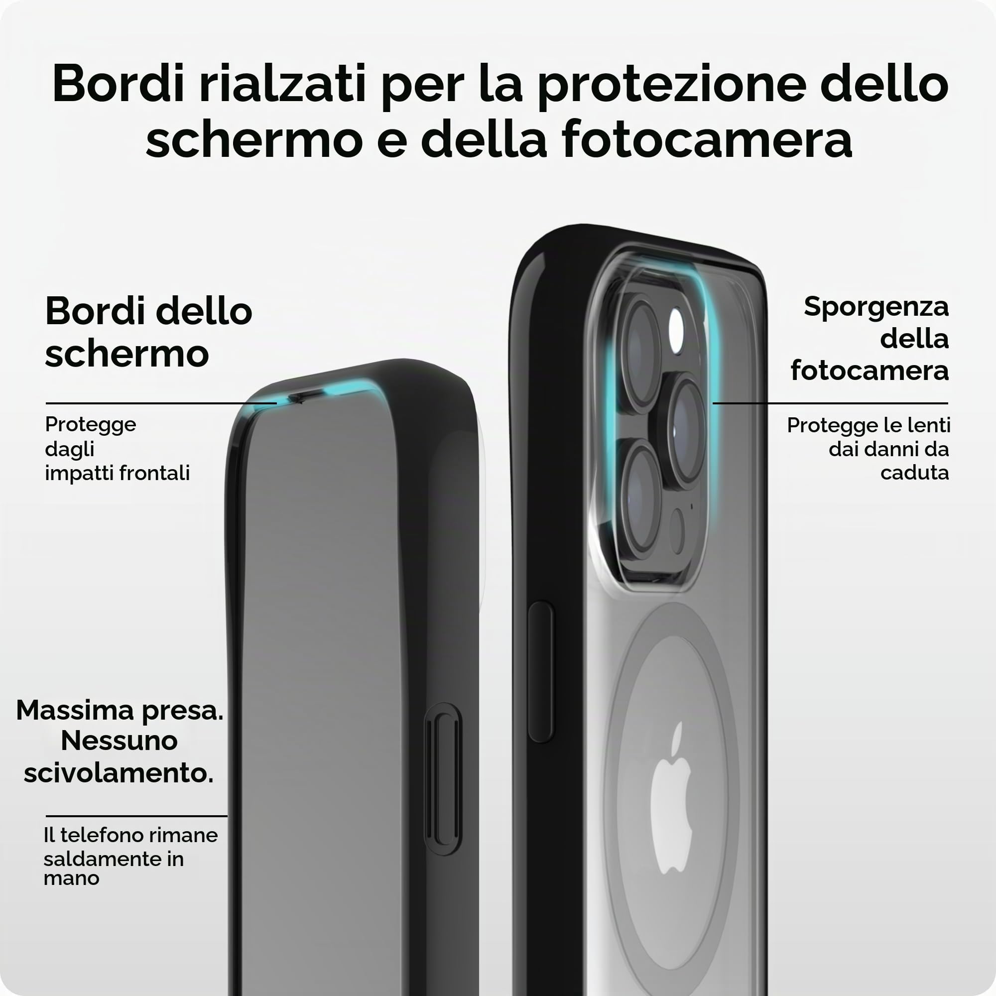 Mous per iPhone 15 Pro Max Cover Compatibile con MagSafe Trasparente - Antiurto e Resistente ai Graffi