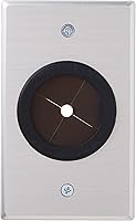 Vista 3 de C2G Legrand - Placa de pared para cable con ojales de goma, funciona como placa de pared de paso a través, aluminio cepillado, plata, 1 unidad, C2G