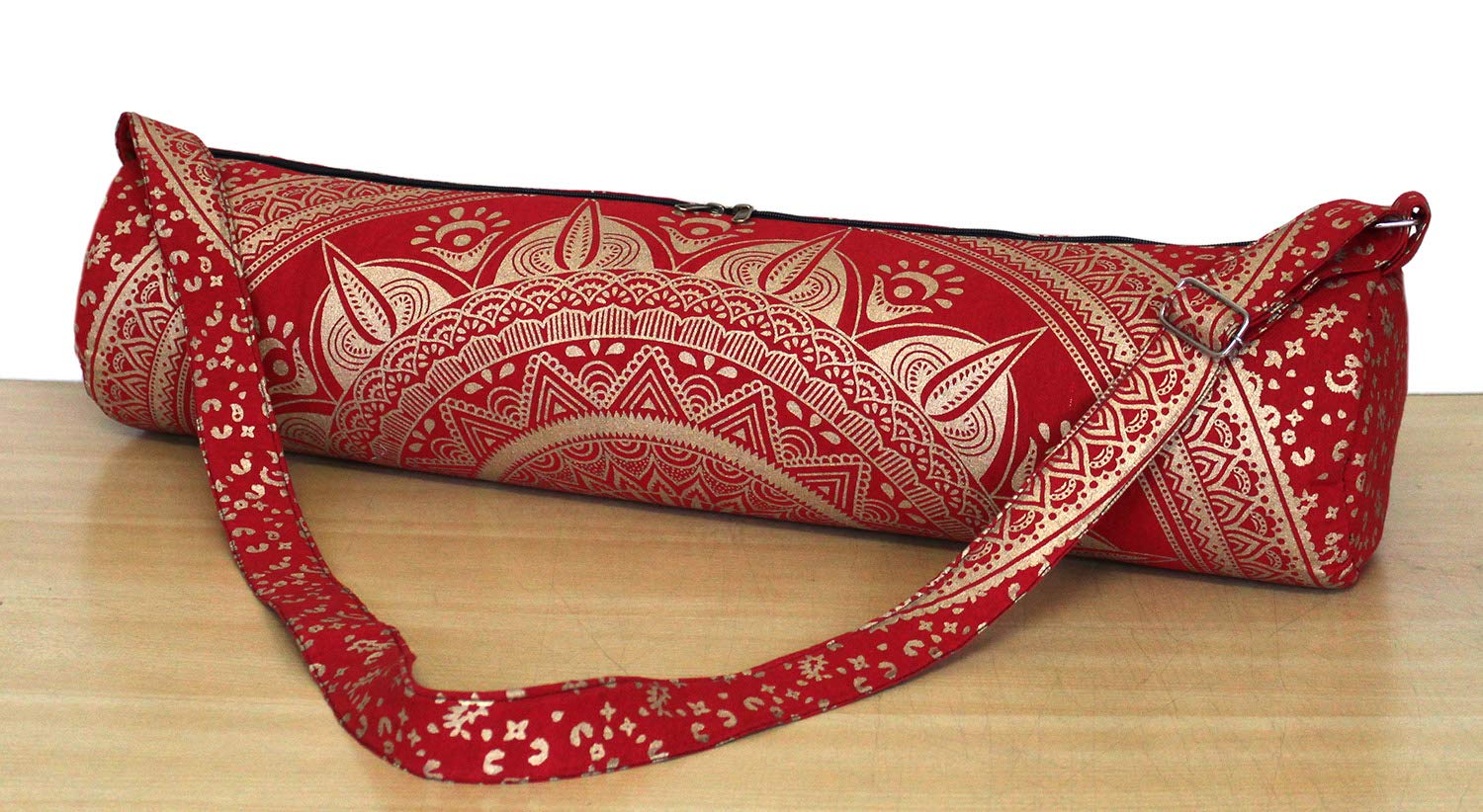 Grand Sac En Coton Fait Main Pour Tapis De Yoga - Motif Mandala, Bandoulière Réglable, Fabrication Artisanale Indienne, Neuf
