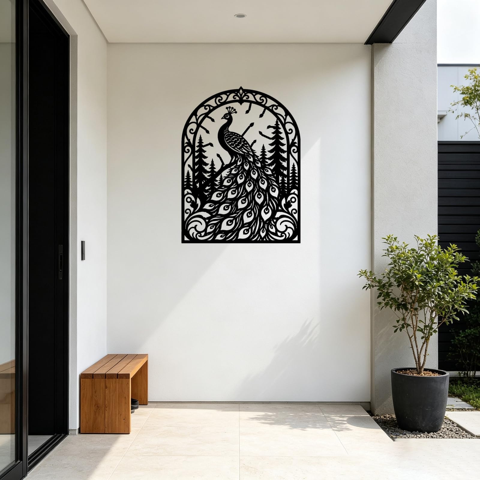 Décoration murale en métal pour salon élégant à suspendre (50,8 cm)