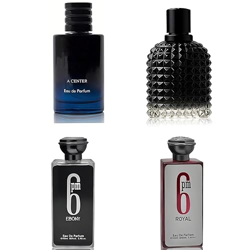 Miniatura 22 de Colonia para Hombres Incluye Set de Regalo de Perfume de 4 Paquetes Variados - 3.4 onzas líquidas cada uno Eau De Parfum Tabaco, Almizcle,