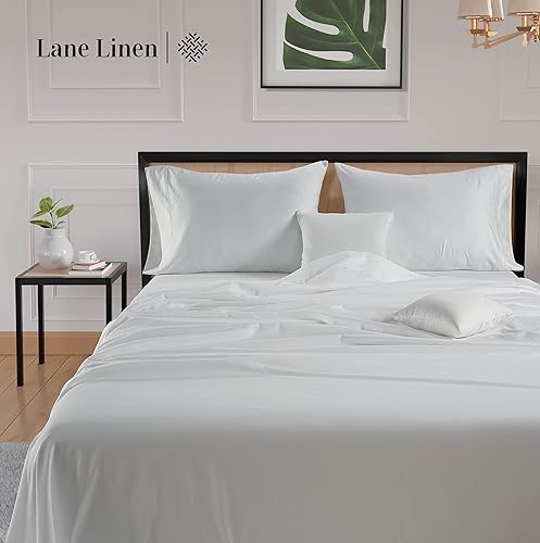 Miniatura 3 de LANE LINEN Juego de 2 fundas de almohada de algodón blanco estándar de 20 x 30 pulgadas - 600 hilos - Lavable a máquina - Cierre de sobre