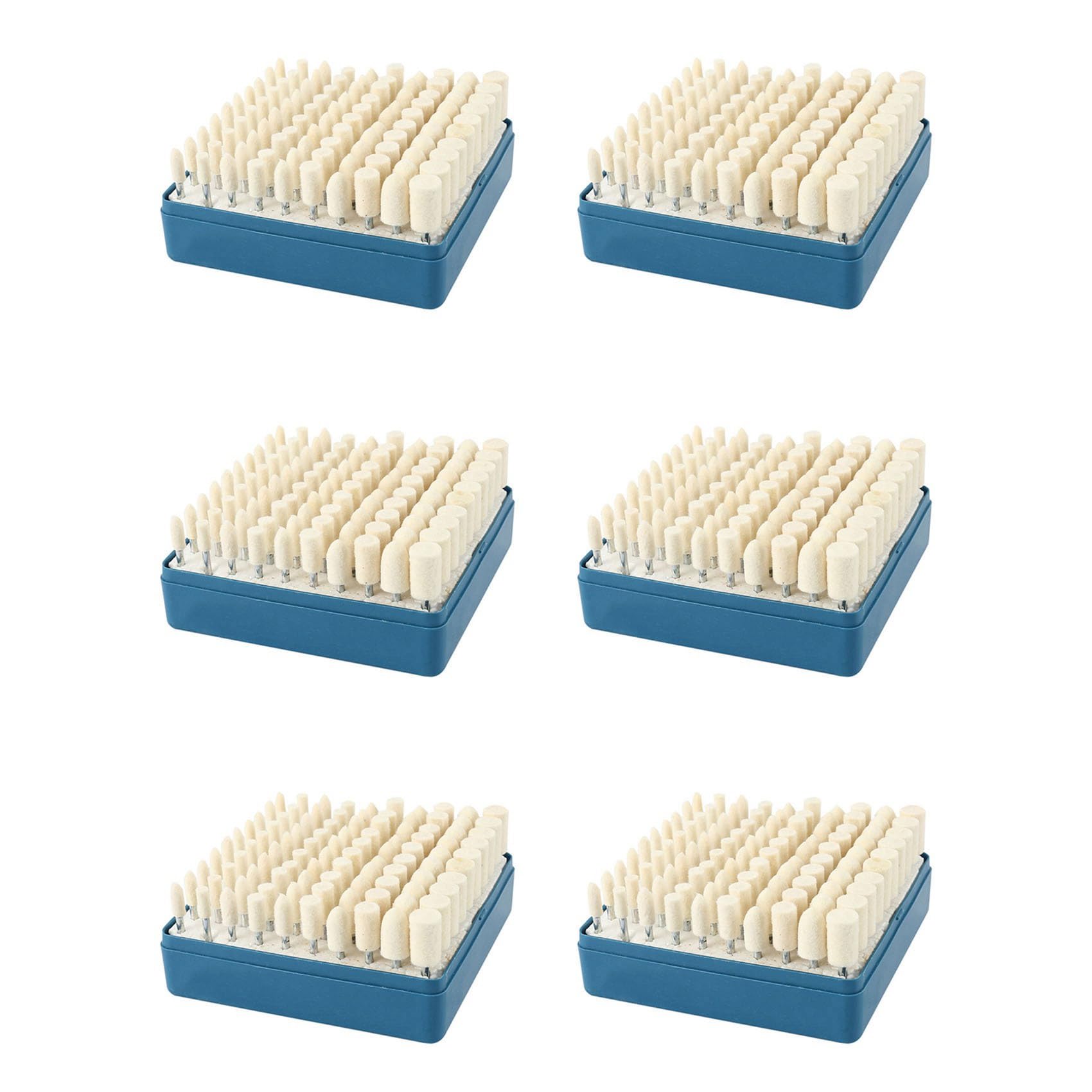 Jnchdghwa White 600 Pieces Of Grinding Wheel Wool Wool Felt Polishing Grinding Wheel Grinding Head 3Mm Handle Polishing Accessories
