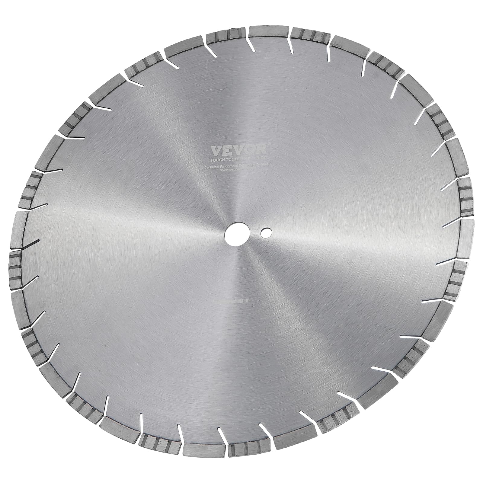 VEVOR Disque à Tronçonner Diamanté 450 mm, Disque Diamant Humide ou Sèche, Lame de Scie à Béton avec Dents Inclinées de 12 mm, Diamètre du Trou Central Universel 25,4 mm, pour Béton, Carrelage, Brique