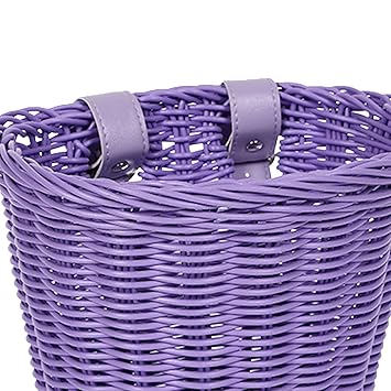 Bharatcart Kids Bike Handlebar Storage Basket Bicycle Basket Easily Install Accessories Purple