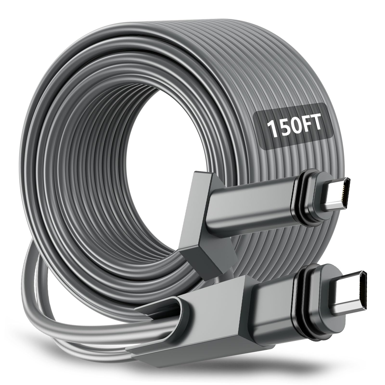 Starlink Cable 150FT(46M) for Starlink Actuated Gen 2, Replacement Cable Starlink for Satellite V2, Extension Cable Starlink IP68 Waterproof Starlink Cables for Starlink V2, Grey