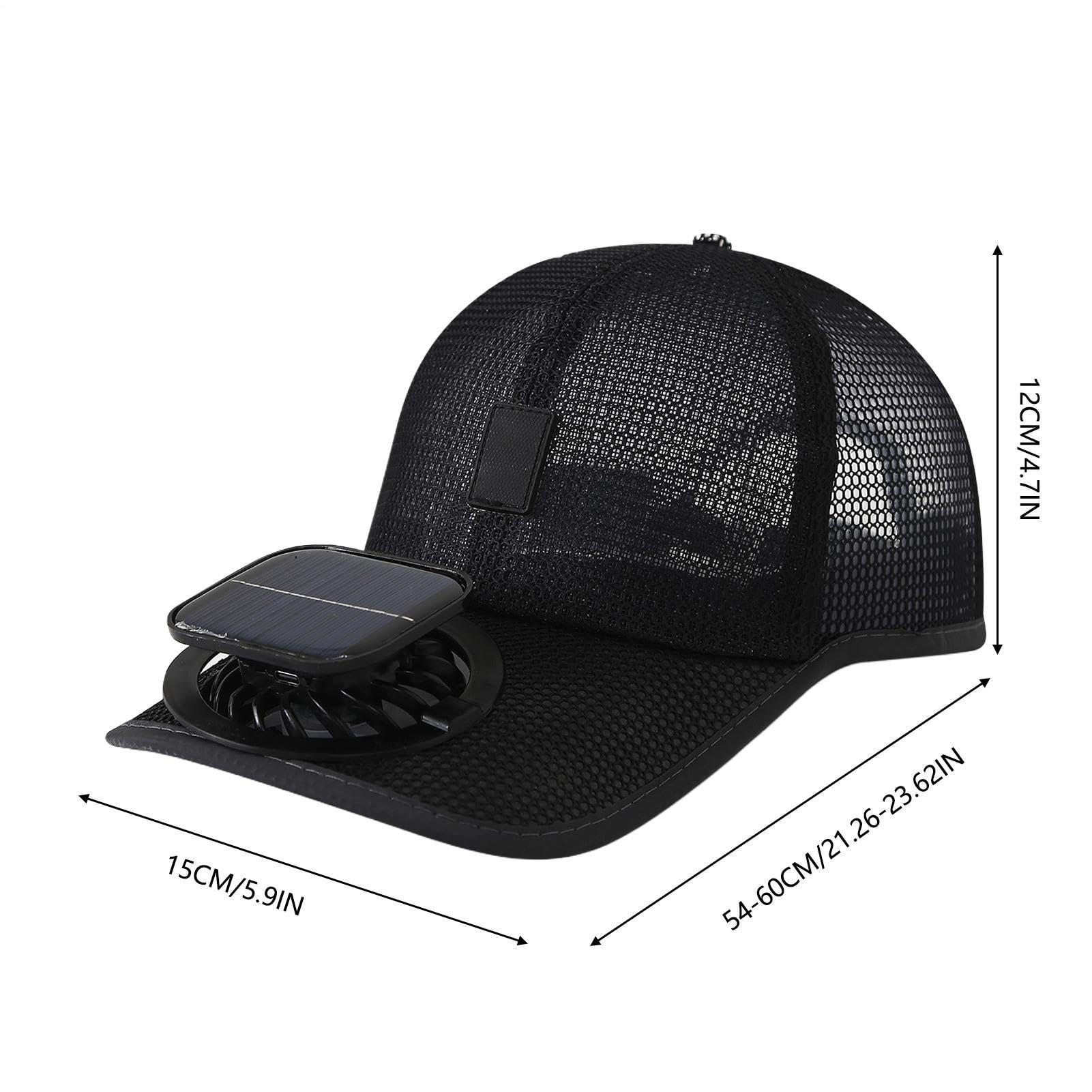 Cappello solare con ventola, protezione UV ricaricabile, cappello regolabile e rinfrescante per pesca, per esterni, spiaggia, estate, vacanze, campeggio, escursionismo, viaggi, adulti, uomini e donne