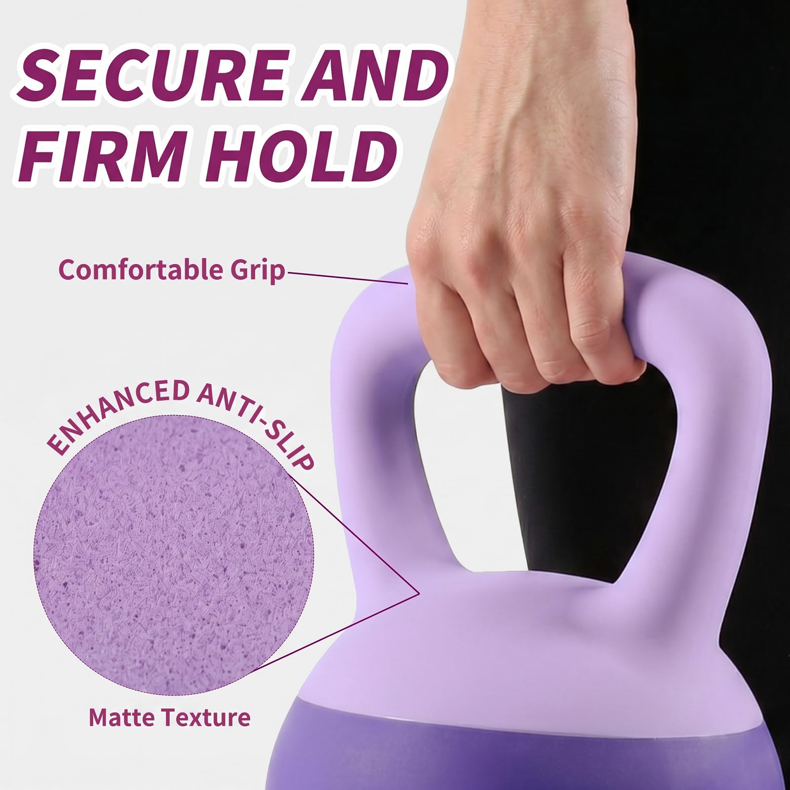 Soft Kettlebell 4-12kg - Bodenschonend und Leise, Eisensand-Kugelhantel mit ergonomischem Griff für Training zu Hause, Krafttraining - ideal für Damen und Herren