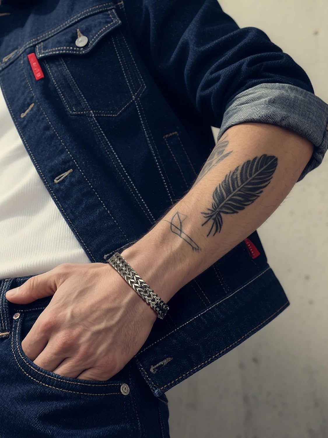 Richsteel Bracelets for Men 6mm/10mm/12mm Width Stainless Steel With Sturdy Clasp Franco Curb Chain Mens Bracelet 7.4/8.2/9 Inches Length - Image 3