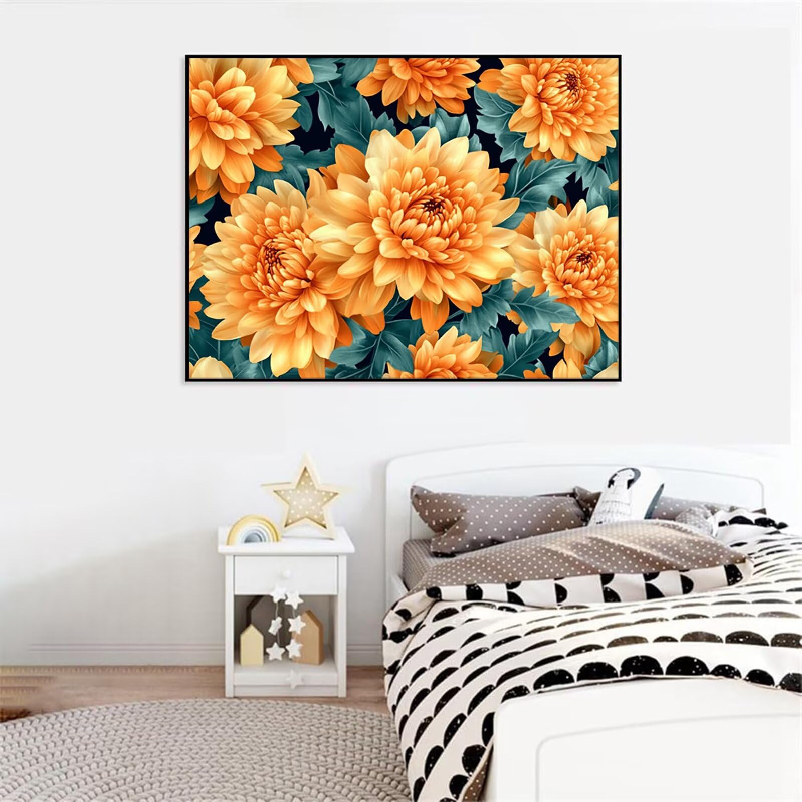 Peinture Numéros Adulte fleur Plantes (3), Peinture Numero avec Pinceaux, Loisirs Créatifs Adultes, Design Moderne Esthétique, Décoration Murale pour Salon & Chambre Sans Châssis 90x120cm m5g-284