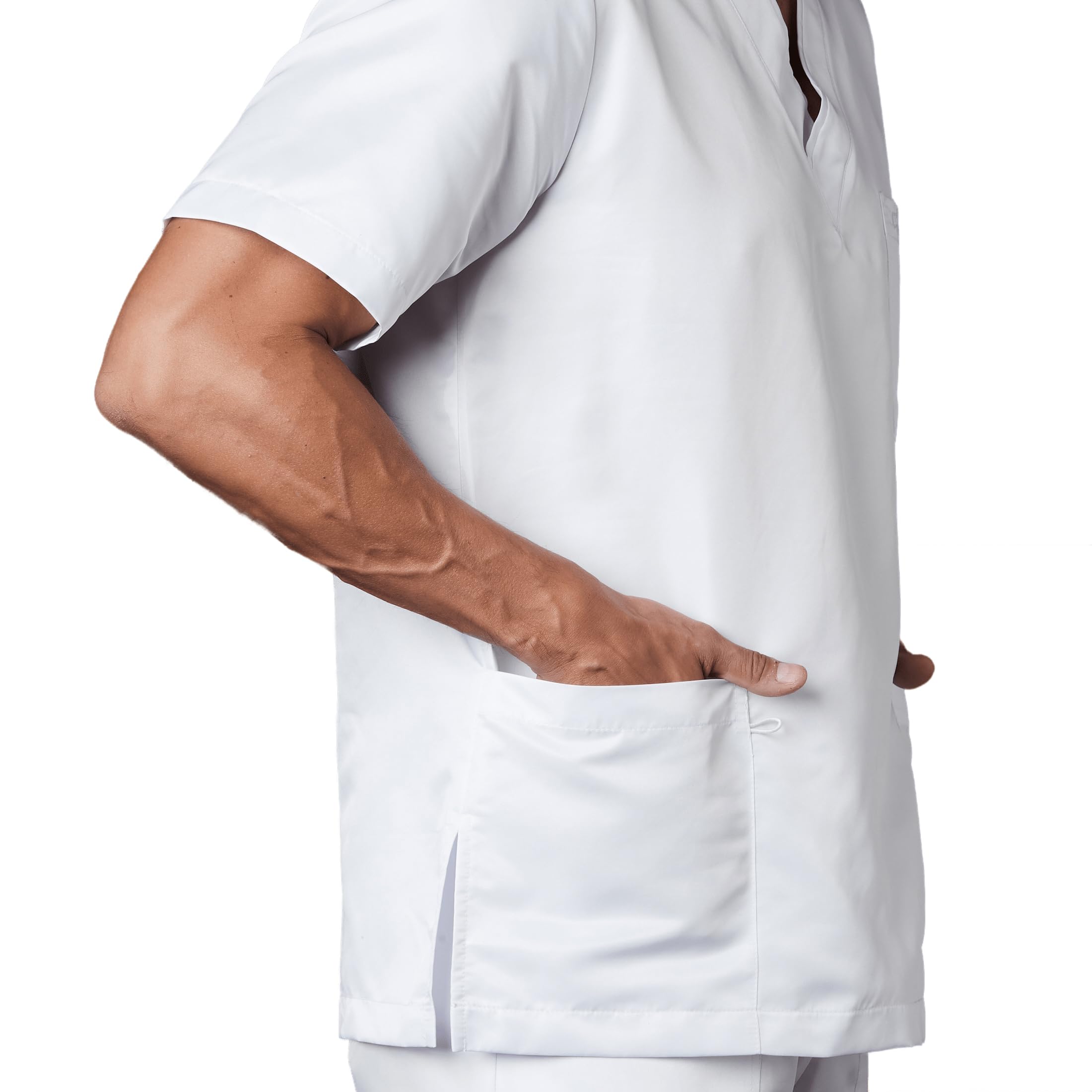 GALLANTDALE Mundur Sanitarny Piżama Odzież Robocza Dr House Mężczyzna Sterylizowalny Przeciwbakteryjny Odporny Lekarz Weterynaryjny Lekarz Kolory, Biały, XL