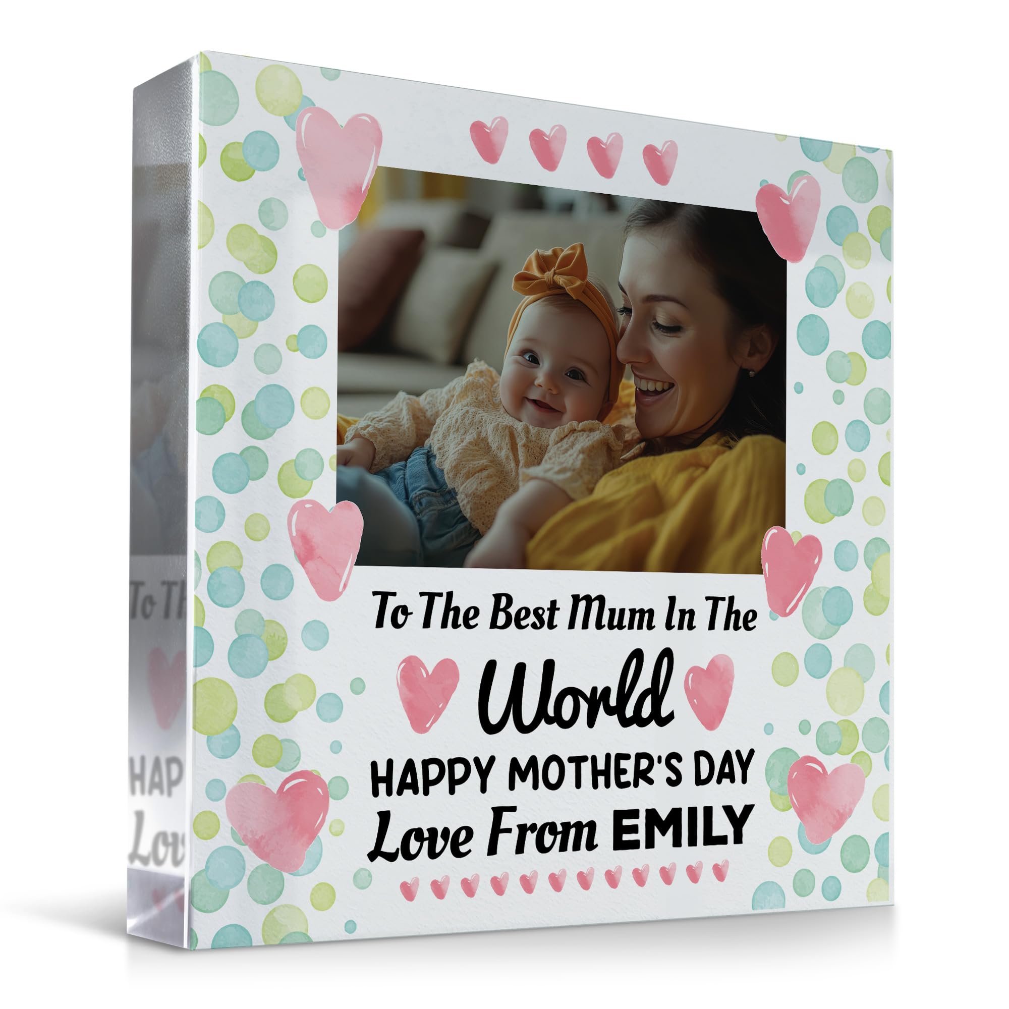 Red Ocean Personalised Gift For Mum, BEST MUM GIFT, Mothers Day For, From Son Gifts, Daughter To Gifts, Keepsake Mothers Day, Photo Plaque, Mummy
