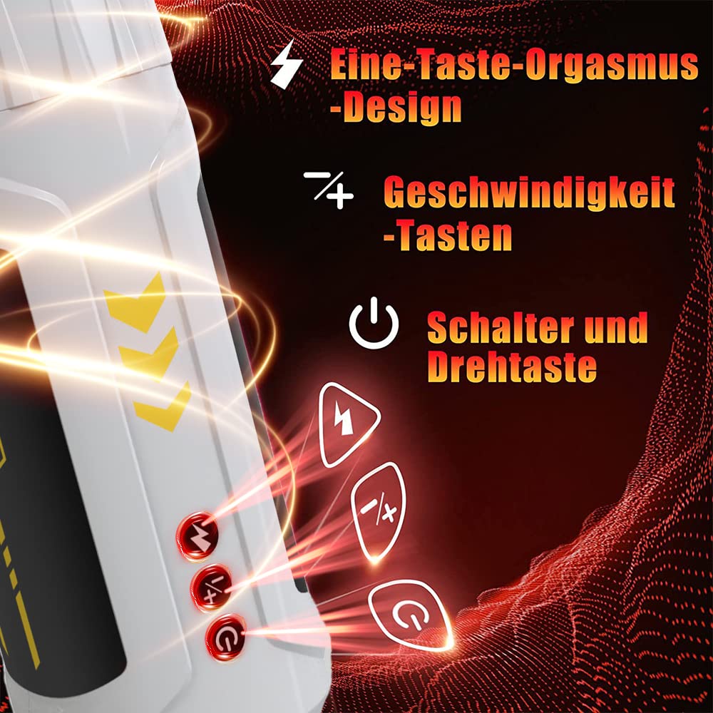 Elektrischer Masturbator Mann Handfrei Cup mit 7 Modi Teleskopfunktion und Rotierende Massagefunktion, Blowjob-Taschenmuschi Pennis Male Masturbator Sexspielzeug mit Strukturierter Hülle