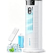 Portable Air Conditioners, 4 in 1 Evaporative Air Cooler, 1000ML Tower Fan with Remote, 3 Wind Speeds&amp;Turbo Mode, 2 Mist,10H Timer, 90&deg; Oscillation Portable AC for Home, Office CoamoTrail (Beige)