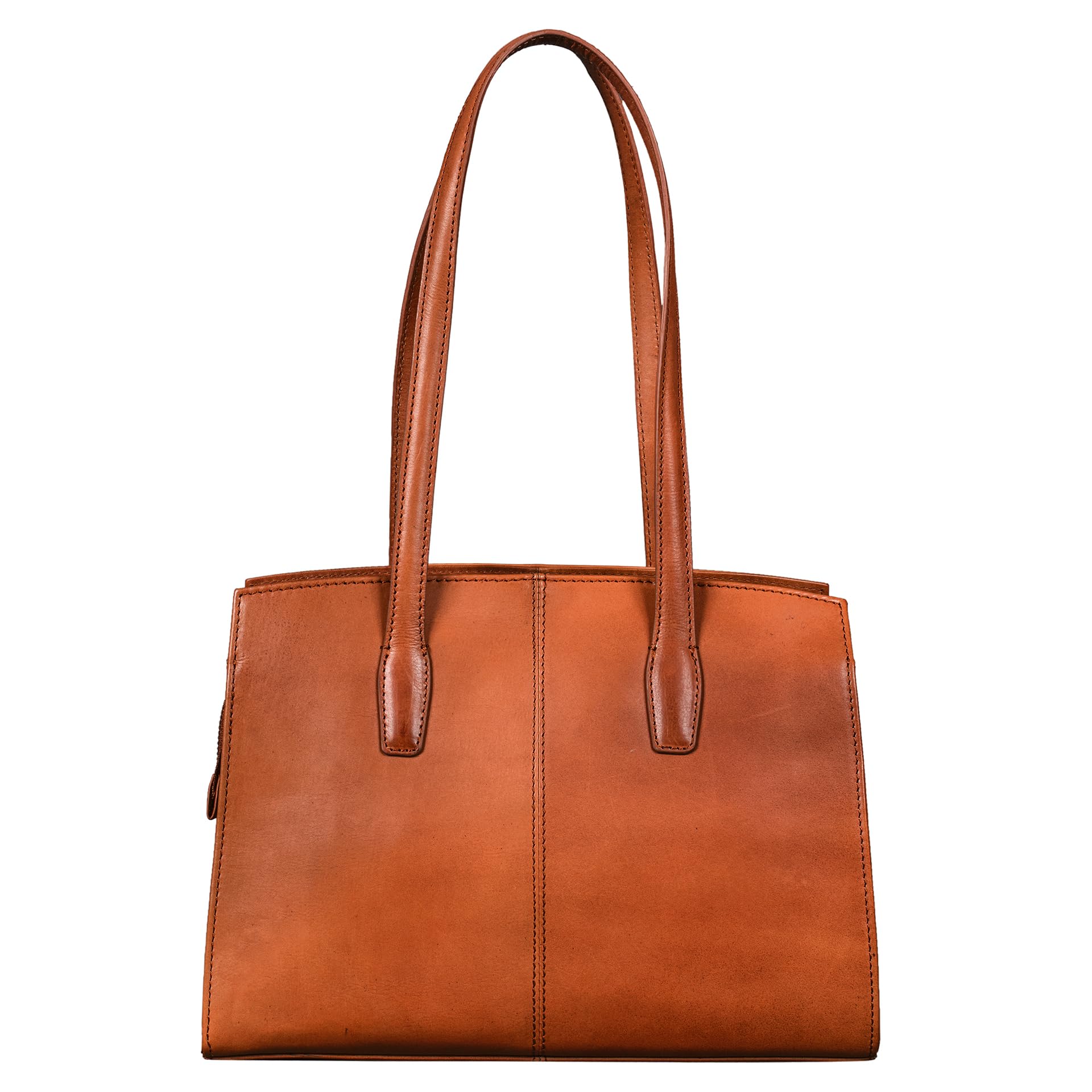 Benthill Handtasche Damen Echt Leder | Henkeltasche aus hochwertigem Rindsleder | Kleine Vintage Hobo Bag Beutel, Farbe:Braun