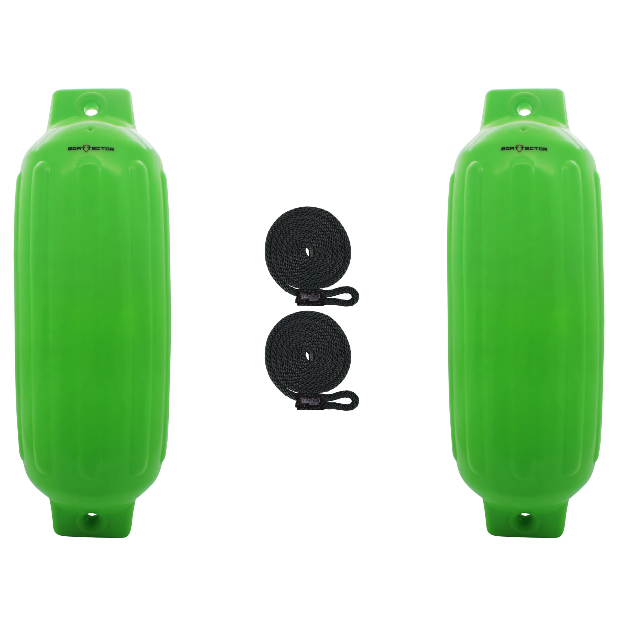 Extreme Max 3006.8561.2 BoatTector Inflatable Fender Value 2-Pack - 10" x 30", Neon Green