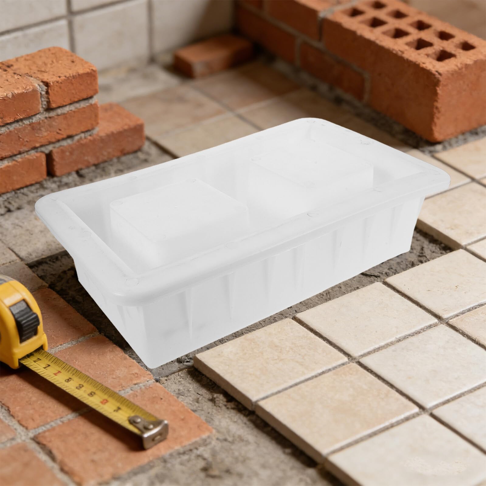 Concrete Hollow Brick Mold Dual Hole Plastic Cement Mold for Walls Lightweight Reusable Tool for DIY Garden Borders Flower Beds Fence Construction