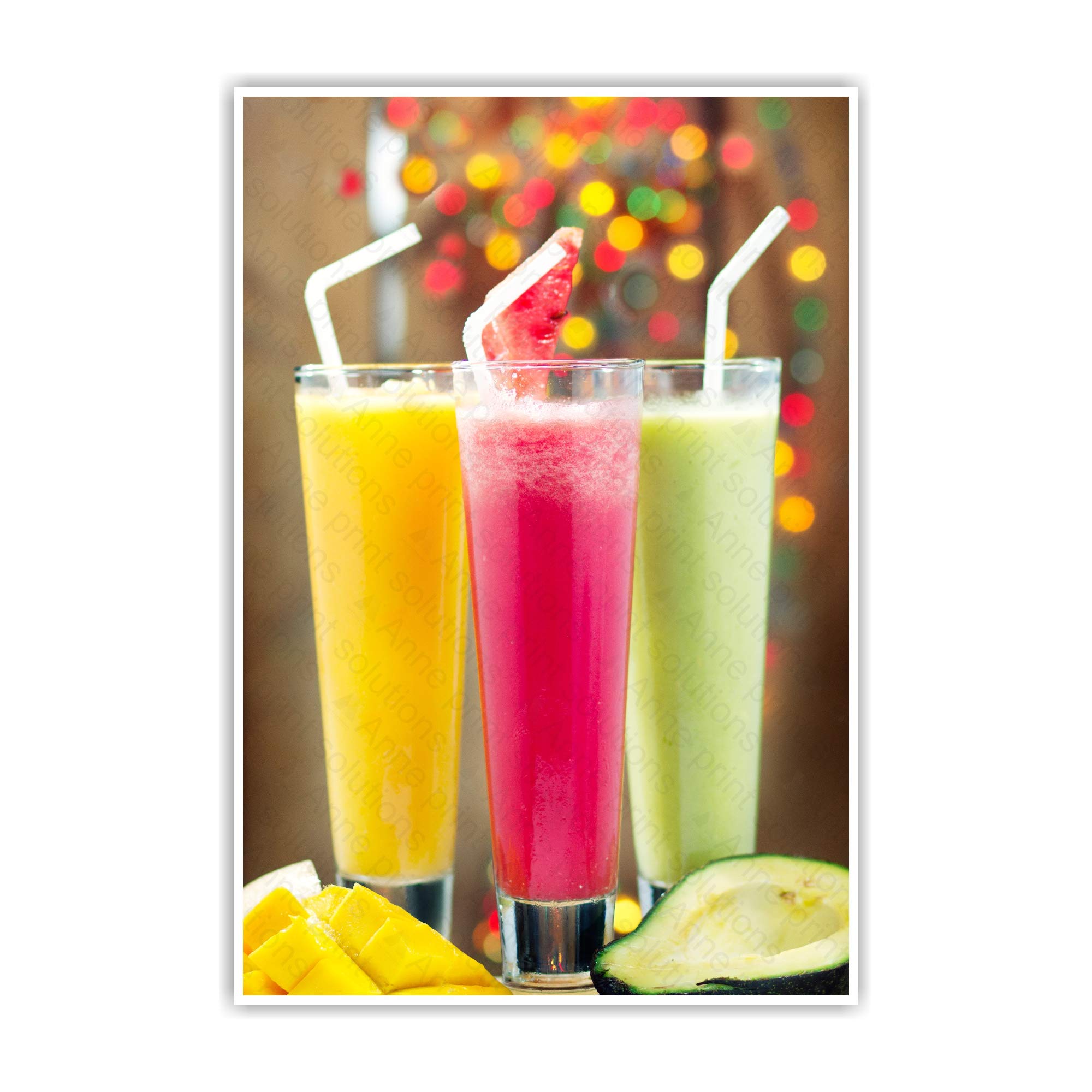 Anne Print Solutions® Juices Shakes Wall Poster (Without Frame) Posters for Kitchen Restaurant and Home Decor for Hotel Poster | Restaurant Poster | Pack of 1 Pcs Size 13 Inch X 19 Inch* Multicolour