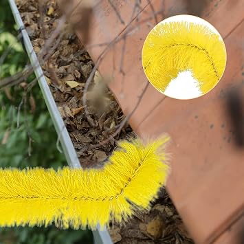 2 PCS Gutter Cleaning Brush Roofing Tool Rain Gutter Guard Cleaner Tool Adaptation Thread Interface Dia 0.83 Inch 21 mm Gutter Cleaning Brush Tools Interface Diameter (Pole Not Included)