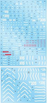 ANSAI Decals Fits Hobby MG 1/100 MSN-06S Sinanju Ver. Ka 2pcs Set DIY Decals