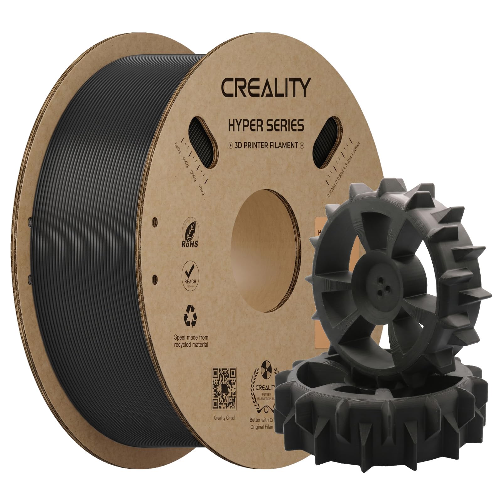 Creality ABS 3D Printer Filament 1.75mm 1KG, Black, 1-Pack