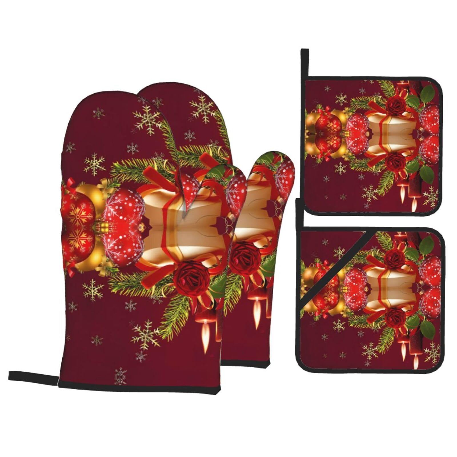 WHJSSF Box Prints 4-Piece Waterproof Oven Throws & Heat Resistant Pot Covers – Durable Kitchen Layers for Grilling & Baking