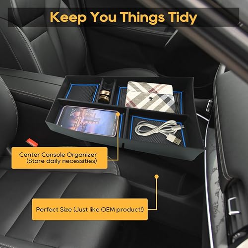 Miniatura 3 de LFOTPP Organizador de consola central para 2021 2022 2023 Nissan Rogue T33 Reposabrazos de automóvil, bandeja organizadora de caja secundaria,