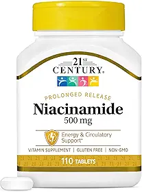 21st Century Niacinamide 500 mg Libração Prolongada Tablets, 110-Comprimidos