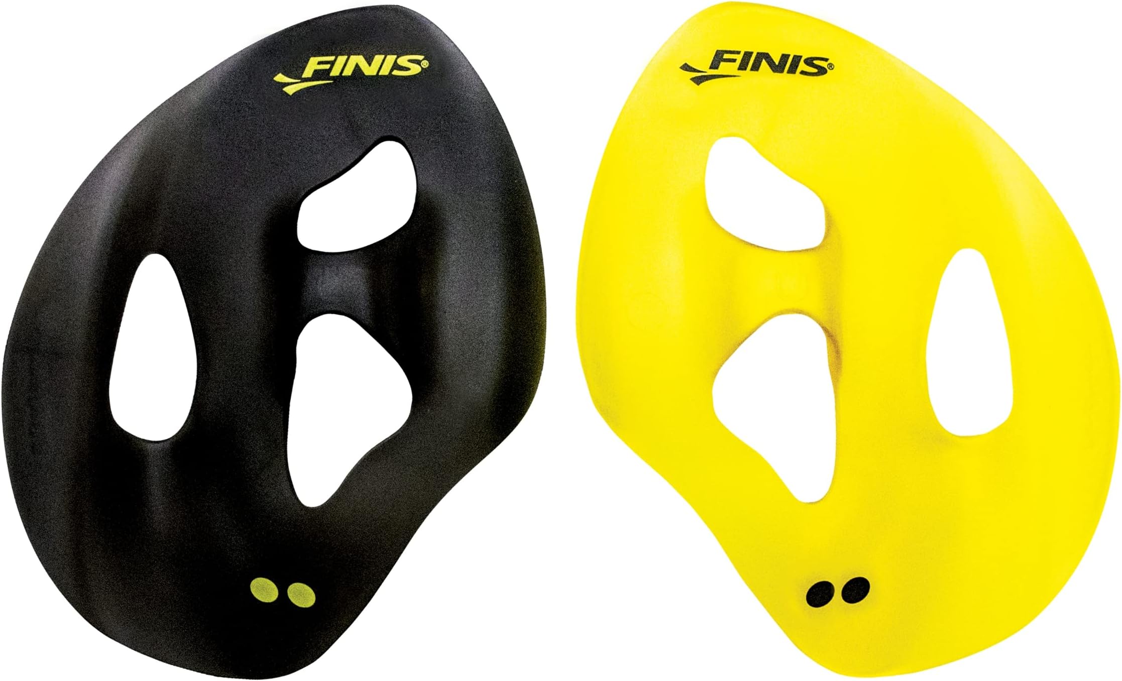 – FINIS Iso Swim Training Paddles - Stroke Technique Trainer - Isolates Muscle Groups - Strapless - Black/Gold - Medium