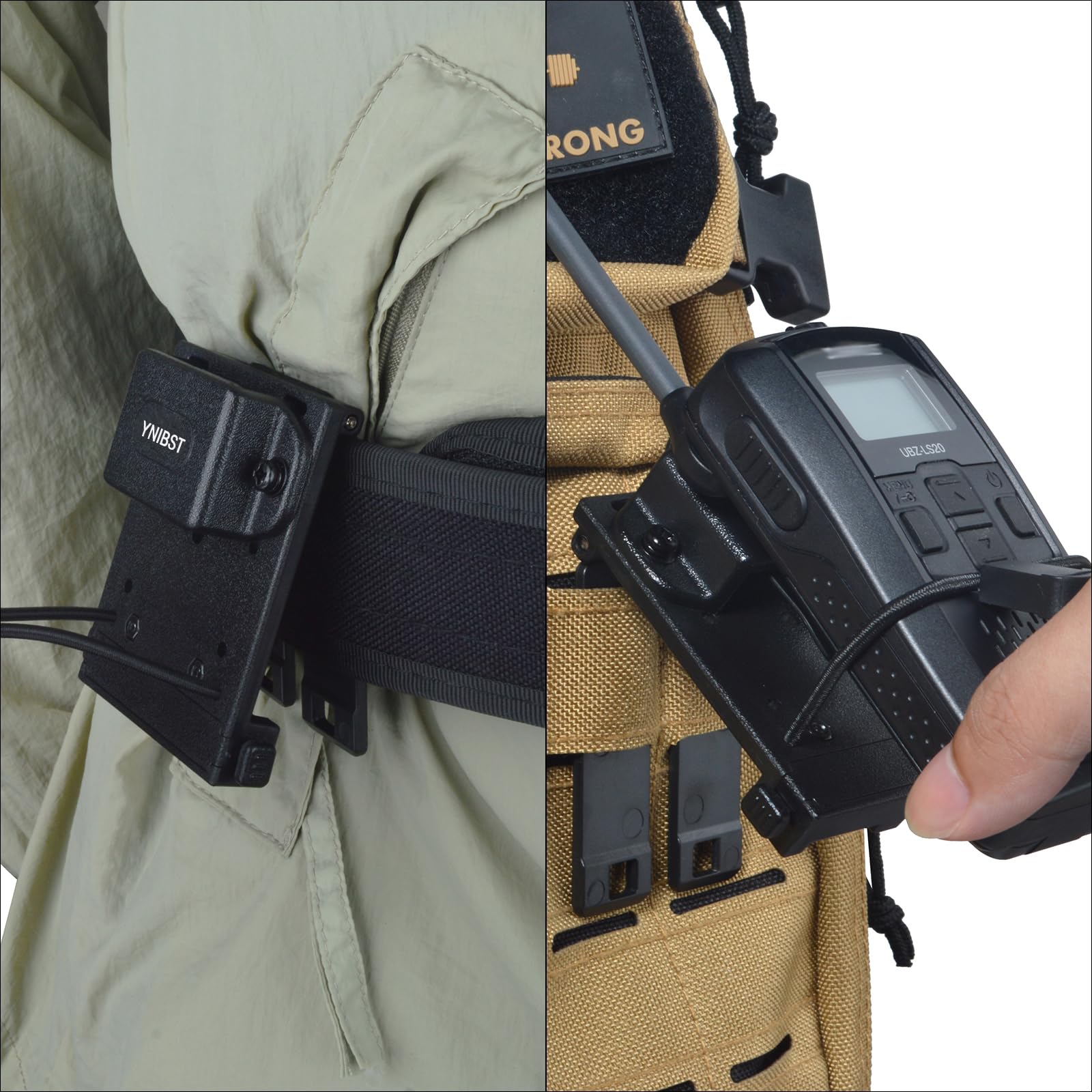 Support Talkie Walkie Tactique avec Molle pour Ceinture, Porte-Radio Pratique pour Radio Bidirectionnelle et Micro Radio
