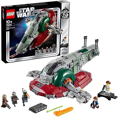 LEGO – Star Wars Esclavo I Edición 20 Aniversario, Juguete de Construcción de Nave Espacial de Boba Fett de la Guerra de las Galaxias, Incluye Minifigura de la Princesa Leia (75243)