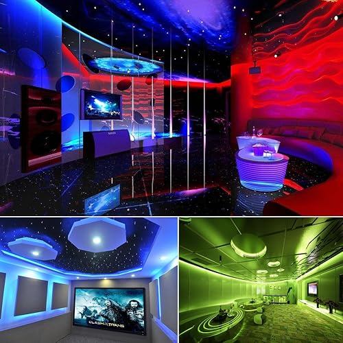 Miniatura 7 de Tira de luces LED SMD 5050 RGB de 12 V, cinta LED, multicolor, 300 LED, no impermeable, tiras de luz, cambio de color, paquete de tiras de 16.4 pies