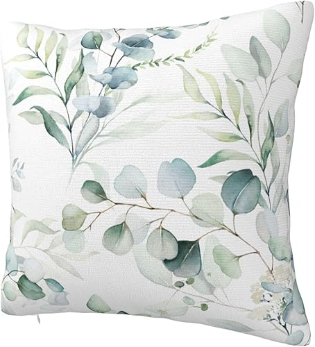 Miniatura 2 de Fundas de almohada tropicales de hojas verdes salvia de 18 x 18 pulgadas, funda de almohada para sofá, cama, decoración del hogar