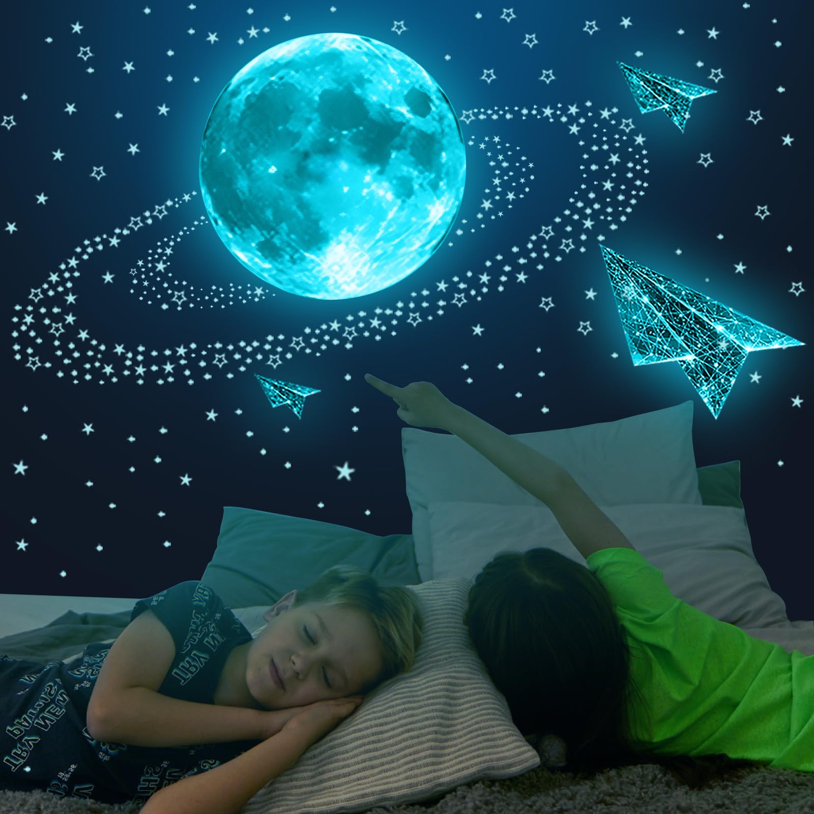 Etoiles Phosphorescentes Plafond, Etoile Fluorescente Chambre Enfant Stickers Muraux Enfants Etoile Phosphorescente Autocollant Etoile Lumineuse 91728522