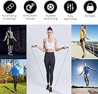 Vista 8 de Redify Cuerda de saltar, cuerdas de saltar para fitness, para mujeres, hombres y niños, cuerda de salto de velocidad para entrenamiento