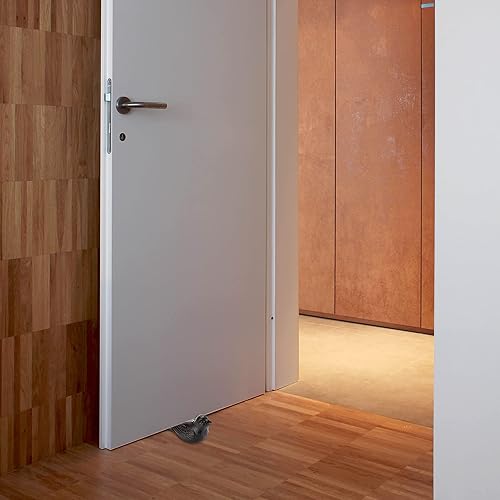 Miniatura 2 de Sumnacon 2 topes de puerta de hierro fundido para pájaros, tapones decorativos rústicos para puerta que evitan perforar agujeros, cuñas de puerta