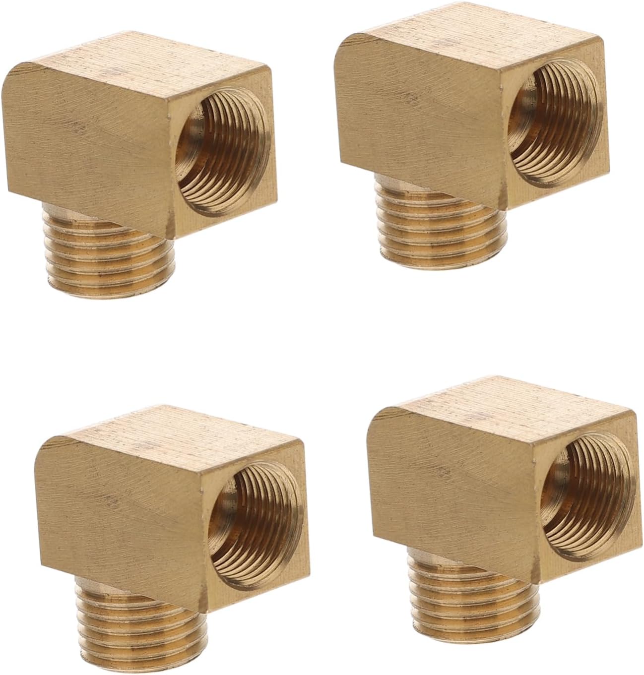 ULTECHNOVO 12pcs Professional Brass Connector Threaded Pipe Adapter Garden Hose Elbow Fitting