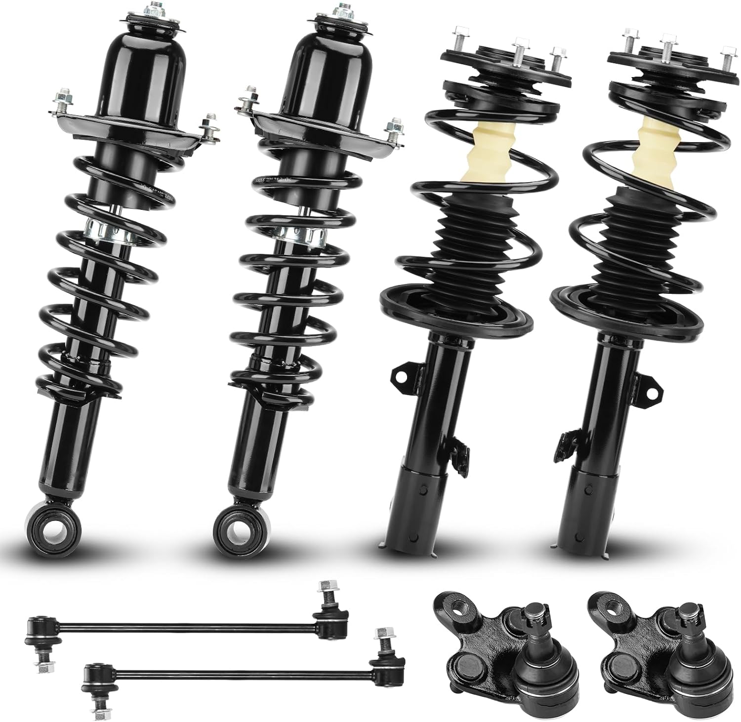 Front & Rear Struts and Coil Spring Assembly Shock Absorber Sway Bar Links Kit Fit for Toyota Corolla Matrix L4 1.8L 2009-2013, for Pontiac Vibe 2009-2010 (8Pcs)